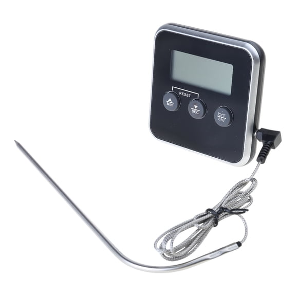 Thermometers with Timer Function Digital Temperature Detector Stainless Probe for Cooking Electronic Thermometers