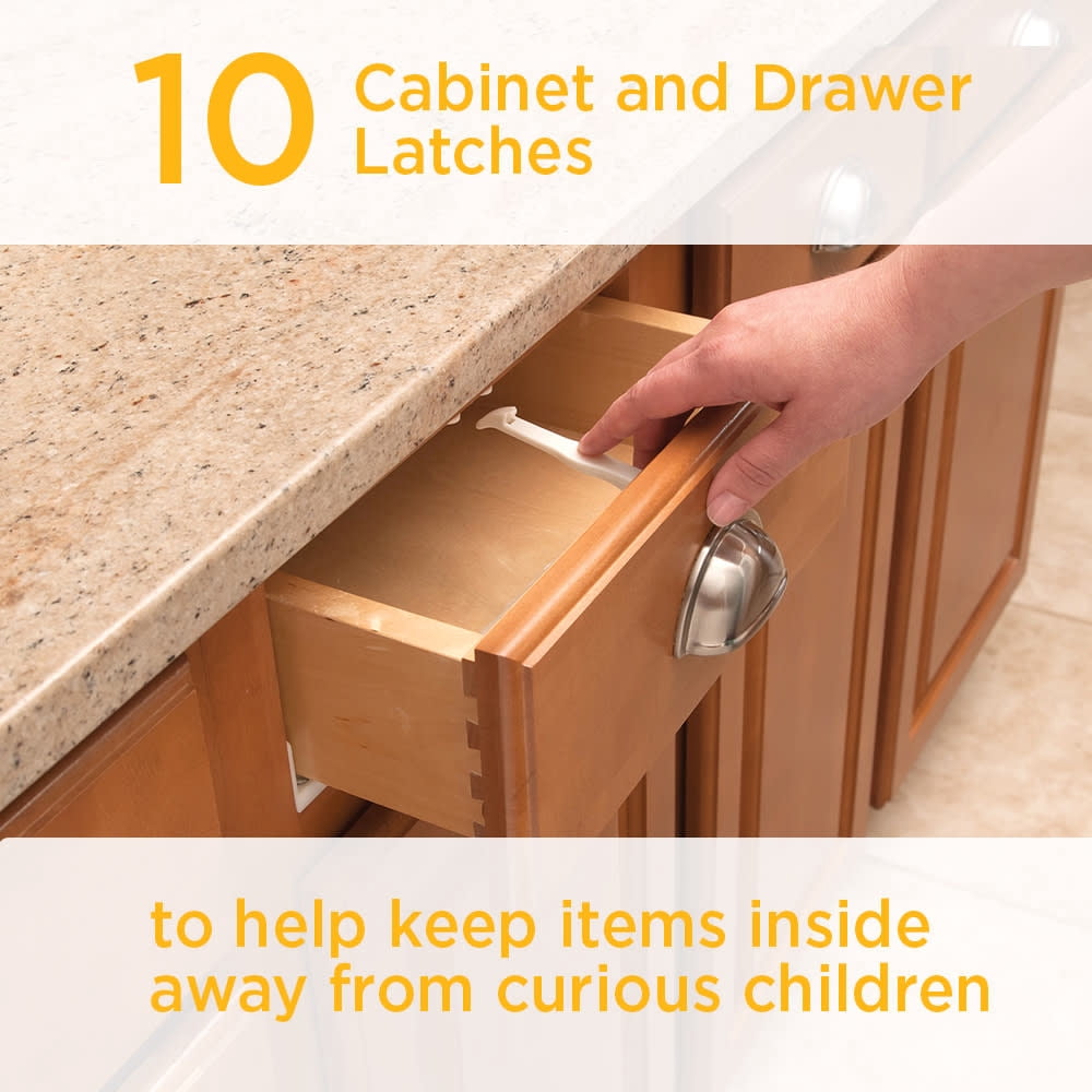 Safety 1st Pre-Crawler Safety Lock Kit for Babyproofing, White, 35 Piece