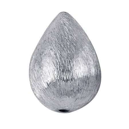 - BSF-194-8X15MM Silver Overlay Pears Shape Brushed Bead