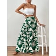 thumbnail image 6 of Bsubseach Fashion Women Wide Leg Pants Floral Flowy Palazzo Pants Summer Casual Cruise Trousers, 6 of 10