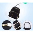 thumbnail image 4 of Mini mochila para mujer, mochila multifunción, bandolera informal para niñas, color negro JAMW Sencillez, 4 of 5