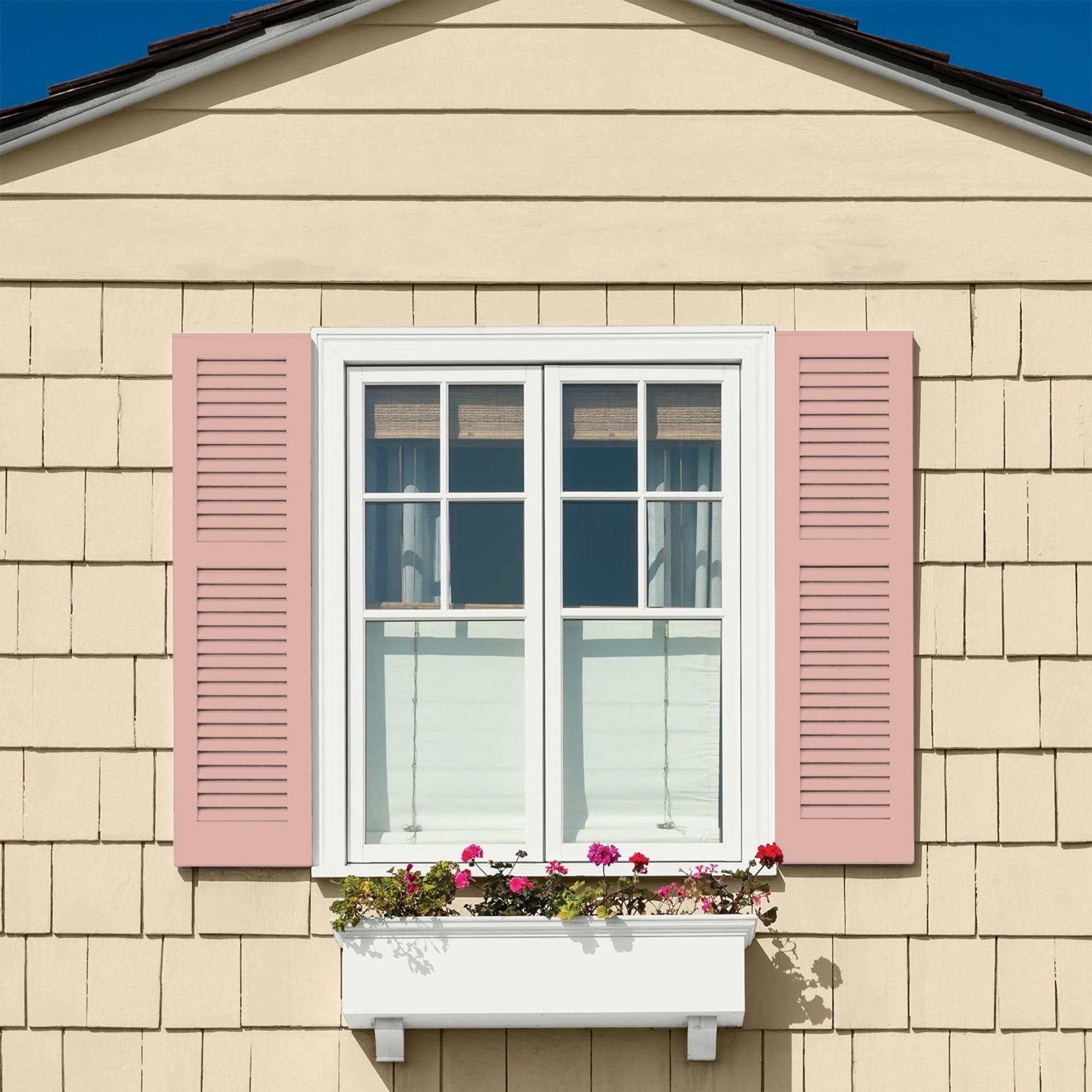 Glidden One Coat Mesa Pink / Orange Satin Exterior Paint with Primer, 1 Gallon