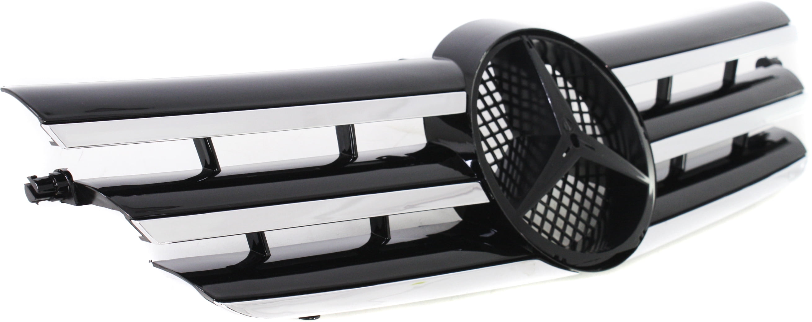Grille Assembly Compatible With 2002-2003 Mercedes Benz C230 2003 C320 Coupe Painted Black Shell and Insert
