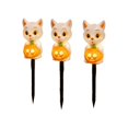 thumbnail image 2 of Solar Powered Halloween Cat Holding Pumpkin Garden Stake Light, LED Outdoor Cat Statue Lamp, Weather Resistant Decor for Yard, Pathway, Patio & Fall Halloween Display (White - 3 Pcs), 2 of 4