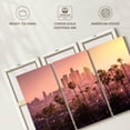 thumbnail image 6 of Elephant Stock Los Angeles Palms Skyline Wall Art - Horizontal Multi Panel Canvas - Living Room Wall Decor - City Multi Panel - Beige And Gray Decor - 65" x 42", 6 of 8