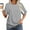 Gray, variant on ALLLIST Elbow-Length Womens Tops Crew Neck Cotton Linen T-Shirts Plain Casual Black Shirts Clothing for Women