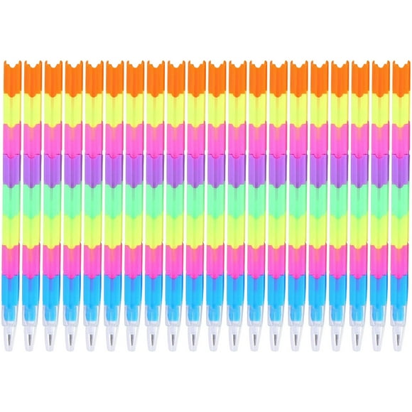 Lápices de 20 piezas apilables lápices coloridos lápices desmontables lápices sin afilar lápices para niños