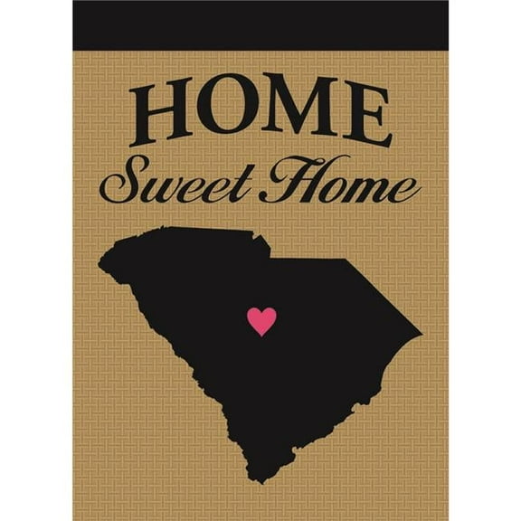 South Carolina Home Sweet Home Burlap Garden Flag