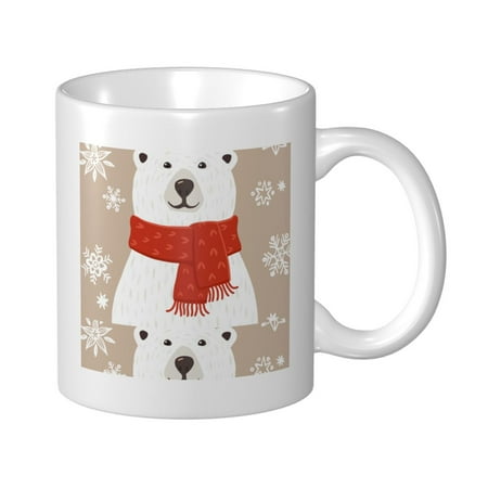 

Ceramic Mug Funny Coffee Milk Tea Mug Cup Polar Bear Cup