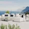 thumbnail image 3 of Modway Saybrook Outdoor Patio Upholstered 5-Piece Sectional Sofa in White, 3 of 12