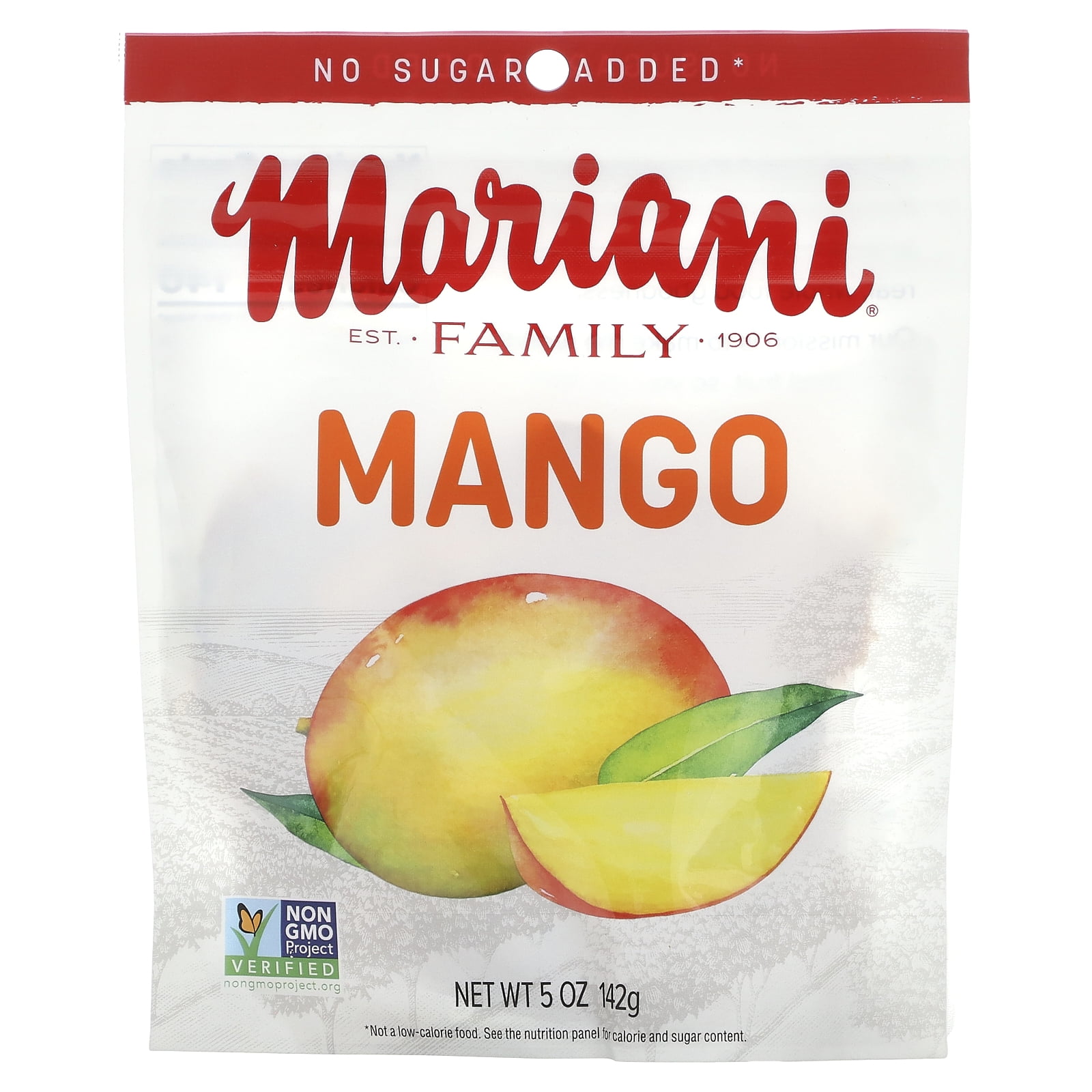 (12 pack) Mariani, Dried Fruit, Mango, 5 oz (142 g), Plastic Bag, New