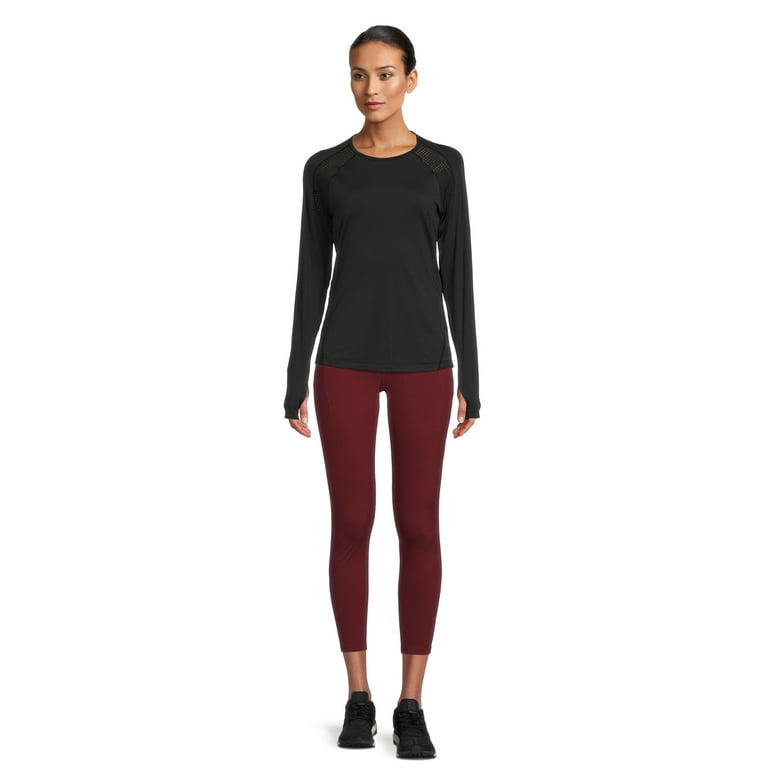 Avia Women's 7/8 Crop Fashion Legging With Side Pockets 