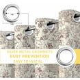 thumbnail image 4 of Beige Boho Blackout Curtains for Bedroom, Middle Century Ethnic Vintage Abstract Thermal Insulated Kitchen Drapes with Grommets, Light Blocking Window Treatment, 2 Panels 42" x 45", 4 of 7