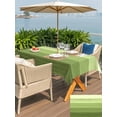 thumbnail image 4 of Outdoor Tablecloth with Umbrella Hole and Zipper, Green Wood Grain Rectangle Table Cloth 54x80 Inch Waterproof Tablecloth, Ombre Rustic Retro Wooden Plank Picnic Table Cover for Patio Camping, 4 of 7