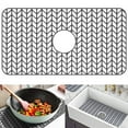 thumbnail image 2 of Silicone Sink Mat Protector 26”×14” Anti-Slip Kitchen Sink Mat Grid Heat-Resistant Heat-Resistant Sink Grid Grate Accessories Sink Drain Center Protecting Mat Liner, 2 of 11