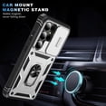 thumbnail image 6 of for Samsung Galaxy S26+ 3-in-1 Phone Case with Slide Camera Cover, Build in 360° Rotating Ring Stand, Military Grade Protective Shockproof Heavy Duty Phone Case for Samsung Galaxy S26+,A, 6 of 9