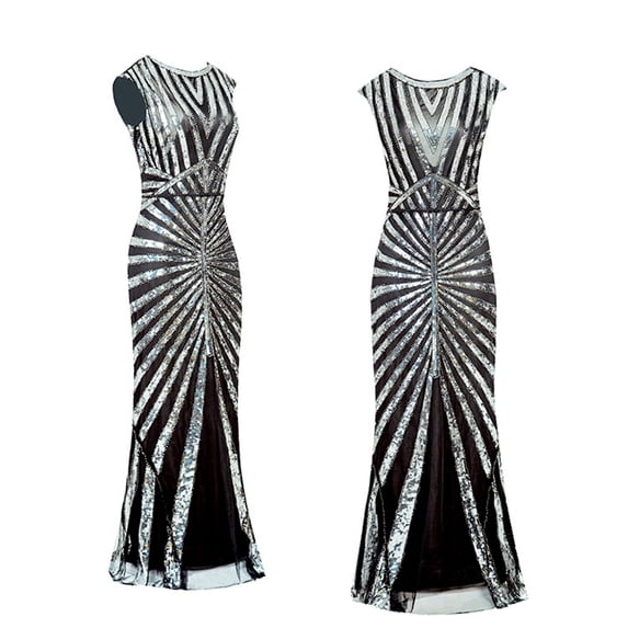 NECHOLOGY Womens Black And Green Dress Ladies Dress Vintage 1920s Sequin Beaded Tassels Party dresses for women 2022
