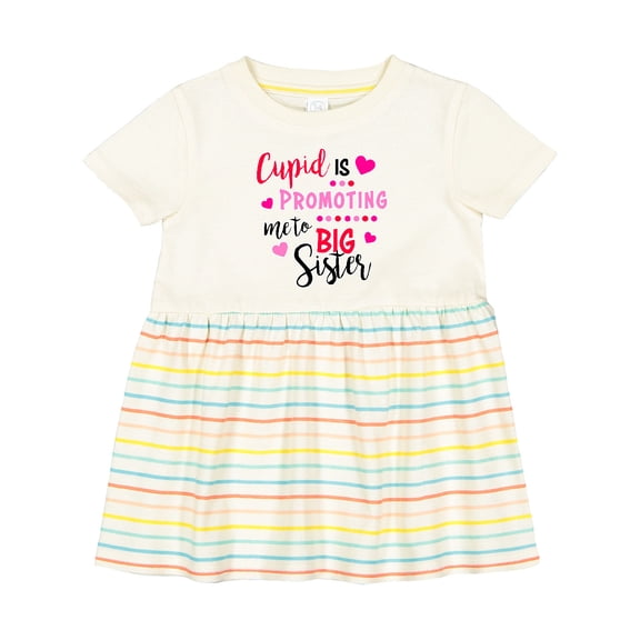 Inktastic Cupid is Promoting Me to Big Sister Girls Baby Dress