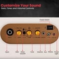 thumbnail image 6 of Pyle Portable Electric Guitar Amplifier – 5" High-Definition Speaker with Volume, Bass & Treble Controls, Lightweight Plywood Cabinet with Gold Plate & Leather Finish, 6 of 6