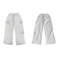 thumbnail image 3 of Pantalones Deportivos de Mujer, Estilo Cargo, de Pierna , Holgados, Ideales para Otoño, para el Trabajo y para Viajar. Gris M, 3 of 9