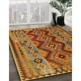 thumbnail image 3 of Ahgly Company Machine Washable Indoor Square Contemporary Mahogany Brown Area Rugs, 3' Square, 3 of 7