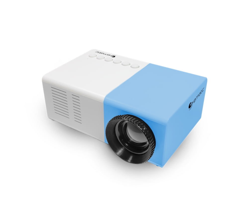 Ematic Mini Portable Theater Projector, Blue (EPJ480BU)
