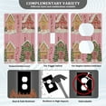 thumbnail image 3 of Yayeee Blank Wall Plate Cover 1-Gang 4.5"x2.7" Home Unused Decorative Outlet, Pink Christmas House, 3 of 7
