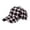 Black, variant on Plaid Flannel Baseball Cap Adjustable Curved Brim Casual Sun Hat for Men Women Size:One Size