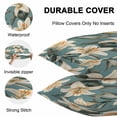 thumbnail image 6 of Outdoor Waterproof Pillow Covers Pack of 2, Vintage Flower Watercolor Lily Floral Farm Decorative Throw Pillowcases Cushion Covers for Garden Patio Tent Sofa Couch, 26x26 inch, 6 of 8