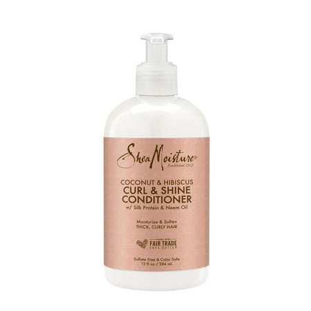 SheaMoisture Curl and Shine Conditioner to Restore and Smooth Dry Hair for Thick, Curly Hair, 13 oz