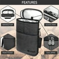 thumbnail image 4 of OPUX 2 Bottle Wine Carrier Tote, Insulated Leakproof Wine Cooler Bag, Wine Travel Bag for Picnic BYOB Beach, Portable Wine Bottle Carrying Case, Gift for Wine Lover Women Men Christmas, Charcoal Grey, 4 of 8