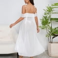 thumbnail image 4 of Womens Sleeveless Long Nightgown Wide Strap Chemise Summer Loose Sleepshirt White S, 4 of 5