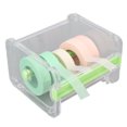 thumbnail image 2 of Transparent Tape Cutter, PP Shell Improving Work Efficiency Roll Tape Holder Space Saving Large Capacity  For Home Beige,Orange,Green, 2 of 8