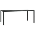 thumbnail image 2 of vidaXL 7 Piece Garden Dining Set with Cushions Black Poly Rattan, 2 of 4