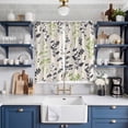 thumbnail image 2 of Curtains 63 Inch Length 2 Panels, Grey Green Botanical Grommets Window Treatment Curtain, Rustic Country Spring Floral Summer Leaf Thermal Curtains Drapes for Living Room/Bathroom, 2 of 9