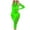 Green, variant on Womens Mesh Dress Set High Stretch Hollow Out One Piece Suit Long Sleeve Bodycon Sheer Lingerie Romantic Nights Events Adult Female