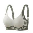 thumbnail image 2 of Super Gather Bra Soft Comfortable Gather Bra Wireless Up Bra Lift Bra Women Lingerie Everyday Sports Bras, Unlined Demi Cup Bras with Lace Trim, Bralette and Underwear Matching Sets, 2 of 8