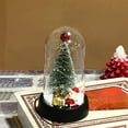 thumbnail image 6 of LED Mini Christmas Tree Ornament – Light-Up Desktop Decoration with Dome Cover – Luminous Holiday Display with Glitter & Moose – Tabletop Christmas Decor for Room or Office, 6 of 6