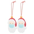 thumbnail image 1 of Decoración navideña, 2 piezas, adorno personalizado de Papá Noel, adorno navideño, respuesta rápida, 1 of 8