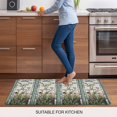thumbnail image 5 of Vintage Floral Doormat Outdoor Entrance 24"x36", Retro Abstract Art Summer Flowers Watercolor Absorb Moisture Dirt Door Mats, Non-Slip Rubber Backing Floor Mats Indoor, Low-Profile Front Door Rugs, 5 of 9