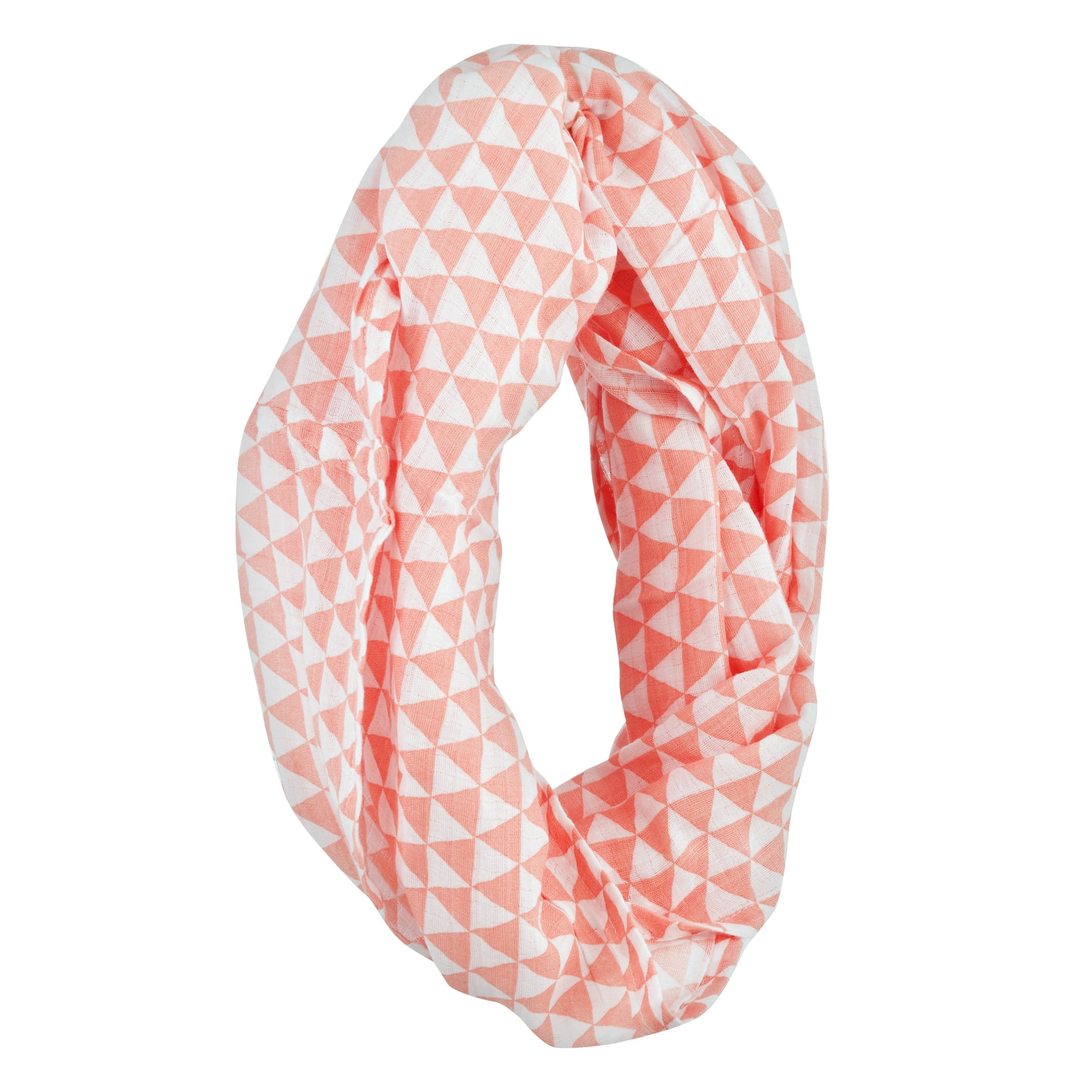 Bacati Muslin Nursing Scarf, Coral Tribal Triangles, 1.0 CT