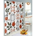 thumbnail image 6 of Fall Pumpkin Shower Curtains for Bathroom, Cozy Days Coffee Maple Leaf Nuts Autumn Waterproof Fabric Shower Curtain for Bathroom Bathtub Decoration, Machine Washable, 72"x72", 6 of 9