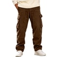 thumbnail image 3 of Loose Cargo Pants for Men,Straight Leg Casual Wide Leg Trousers with Multi Pockets for Hiking and Traveling, 3 of 7