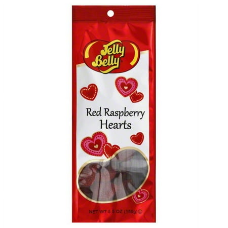 Jelly Belly Red Raspberry Hearts - 5.5-oz. Gift Bag