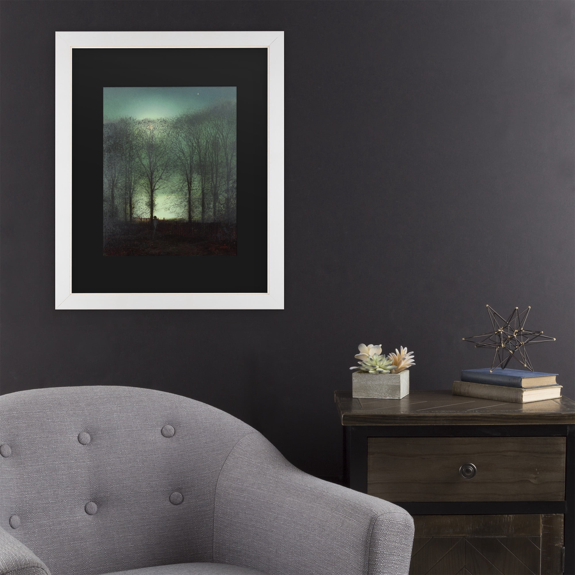 Trademark Fine Art 'Figure in the Moonlight' Canvas Art by John Grimshaw