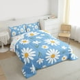 thumbnail image 3 of Homewish Vibrant Flower Queen Comforter Set for Kid, Groovy Daisy Floral Bedding Sets, Kawaii Blue Cartoon Reversible Bedding Comforter Set, Super Cozy Room Decor, 3pcs, 3 of 8