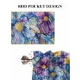 thumbnail image 6 of Black African Women Bathroom Window Curtain, Spring Floral Butterfly Retro Wooden Light Filtering Coffee Kitchen Curtains, Bedroom Living Room Curtains 2 Panel 84"x63", 6 of 6