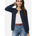 thumbnail image 3 of Women's Crew Neck Button Down Long Sleeve Cardigan Sweater, 3 of 7