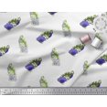 thumbnail image 2 of Soimoi Poly Georgette Fabric Swirl & Floral Block Print Sewing Fabric Yard 42 Inch Wide, 2 of 3