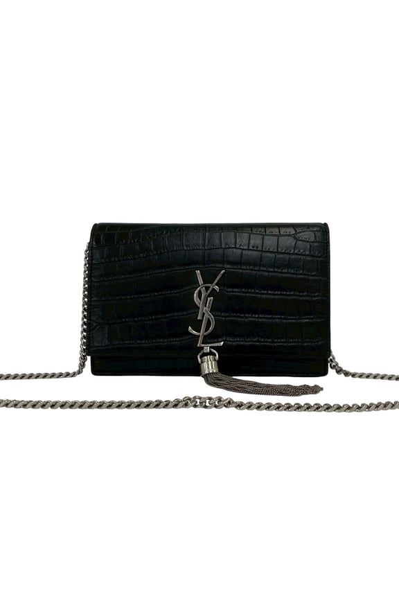Pre-Owned Yves Saint Laurent SAINT LAURENT PARIS YSL Logo Hardware Leather Chain Mini Shoulder...